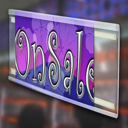 Azar Displays 72"L x 6"H Clear C-Channel, PK5 600086